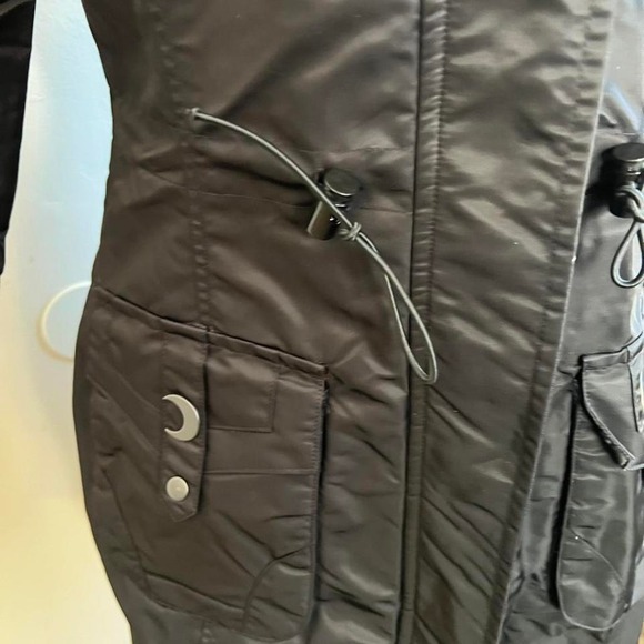 Killstar Lunar Eclipse parka lightweight faux fur trim hood jacket sisze medium - Picture 5 of 6